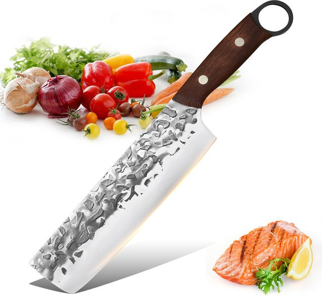 GuanQi Fleischmesser Cleaver aus Edelstahl mit Holzgriff in Silber - Bild 1