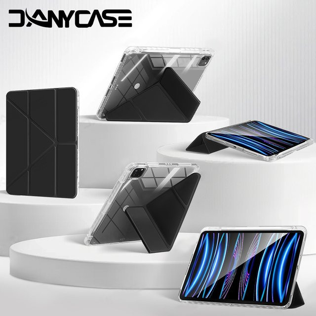 DANYCASE Smart Cover mit Stifthalter für iPad Air 6 11 2024, iPad Air 5, iPad Pro 11 und 12,9, iPad Mini 7 6, iPad 10. Gen sowie iPad 9. 8. 7. 6. Generation in Pink - Bild 1