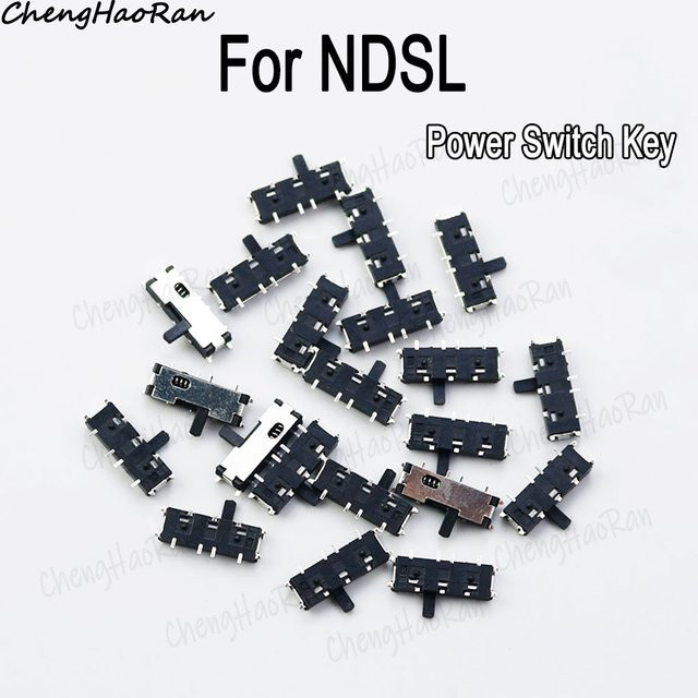 ChengHaoRan 2er Set Power Slide Switch Button Ersatzteile in Schwarz für Nintendo NDSL Game Controller - Bild 1
