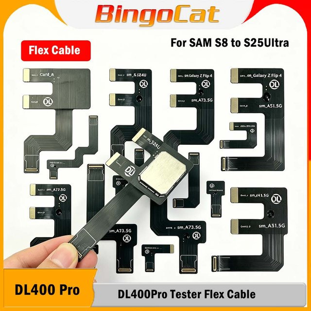 DL400 Pro LCD-Testkabel in Schwarz für Samsung Galaxy S25 S24 S23 S22 S21 Ultra Plus Flip 5 4 sowie A72 A71 A70 A55 A54 A53 A51 A22 Displays - Bild 1