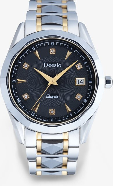 Deesio Luxuryio Armbanduhr, Quarz, Edelstahl, Schwarz, Herren - Bild 1