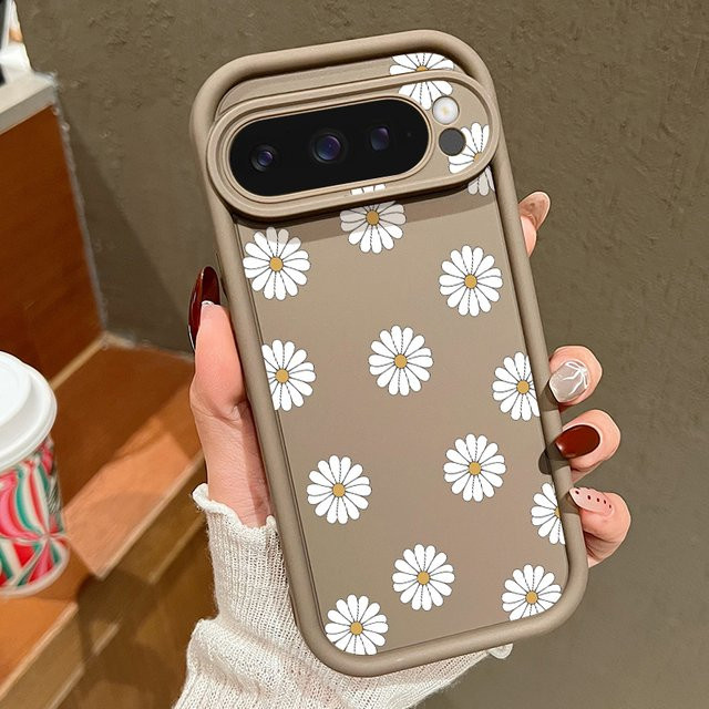Stoßfeste Silikonhülle mit floralem Blumenmuster für Google Pixel 8A, 8 Pro, 9 Pro und 9 Pro XL in Multicolour - Bild 1