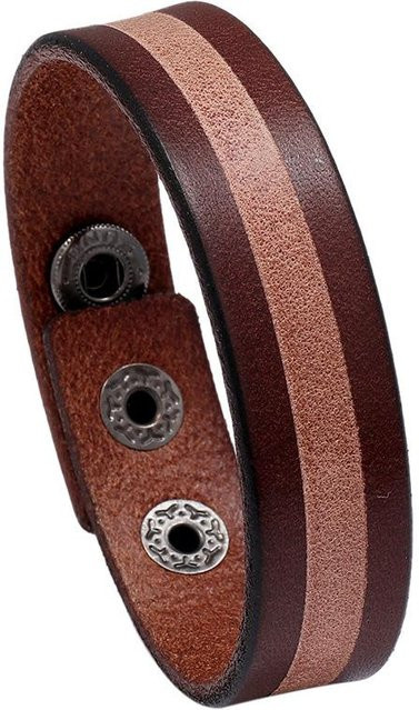 YIRAN Armband, Leder, Schwarz, Punk, Herren - Bild 1