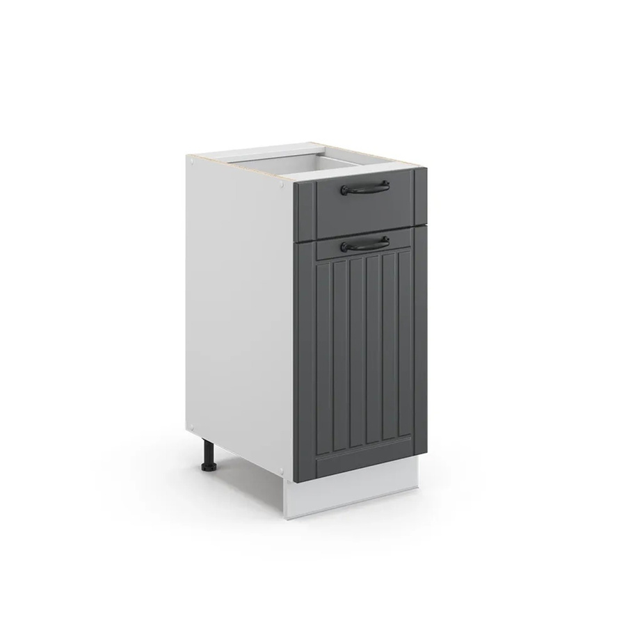 Vicco Küchenunterschrank FAME Line Landhaus in Anthrazit und Weiß, Breite: 40 cm - Bild 3