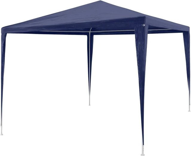Furnicato Gartenpavillon aus Stahl mit Polyethylenplane in Blau, B/T/H: 300 x 300 x 250 cm - Bild 1