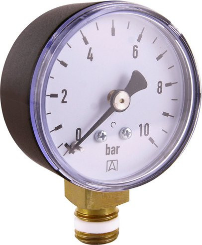 Cornat Manometer aus Messing und Kunststoff in Grau - Bild 1