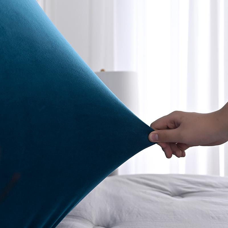 Yiran Furniture Queen-Kopfteilbezug aus Samt, elastisch und waschbar, Breite: 220 cm, Höhe: 65-75 cm - Bild 2