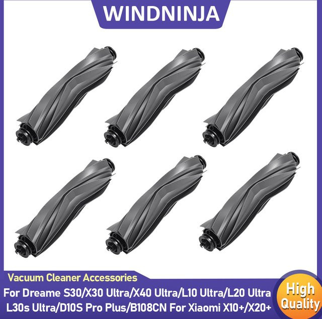 Rollenbürsten-Ersatzteile für Dreame L20 Ultra, L10s Ultra, L10s Pro Ultra, X40 Ultra, X40 Pro und Xiaomi Roboterstaubsauger X10+, X20 Max, X20 Plus in Schwarz - Bild 1