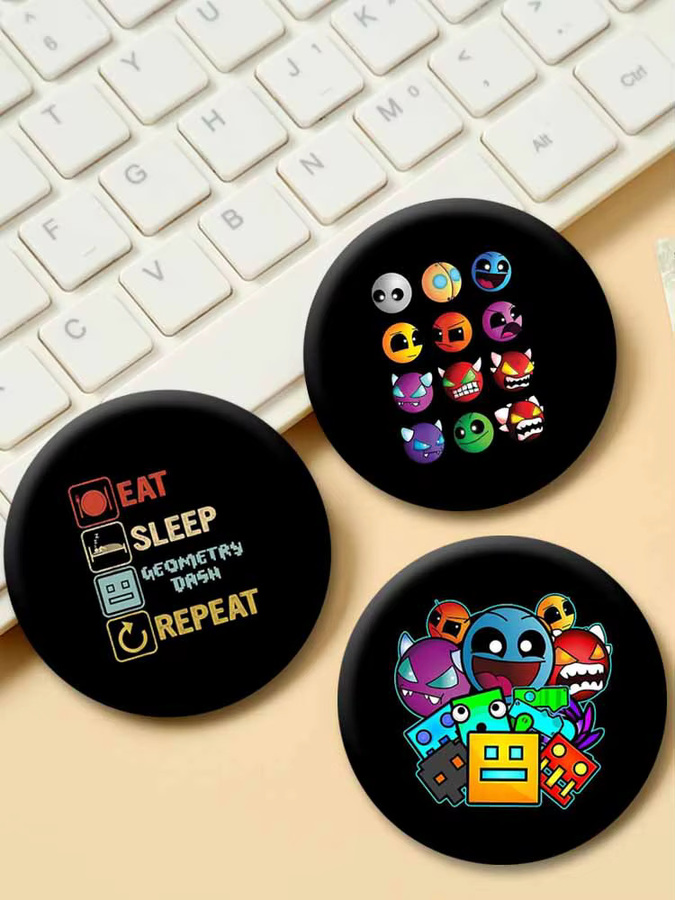 Brosche Geometrie Dash Lite, Emaille, Unisex - Bild 3