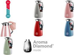 emsa Isolierkanne PLAZA in Rot mit Edelstahl-Außenkörper und AROMA DIAMOND Glas-Isolierkolben, 1,0 l - Bild 1