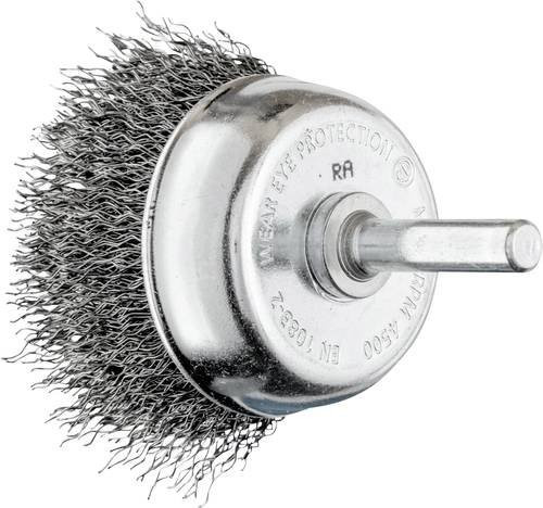 PFERD Topfbürste TBU 50/6 ST 0,30 Universal aus Stahl in Silber für Metall und Lacke mit Ø 50 mm und 6 mm Schaft - Bild 1