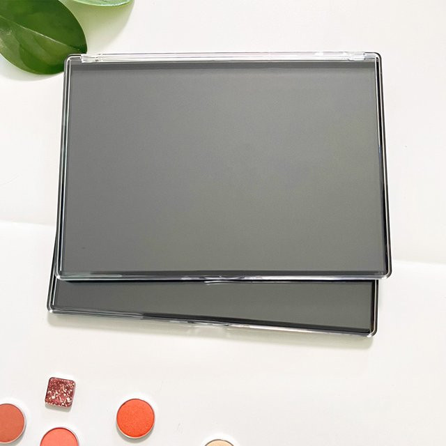 2 Stück XL magnetische Kunststoff-Lidschatten-Palette Make-up-Aufbewahrungsbox mit transparentem Deckel und 20 Metallaufkleber - Bild 1