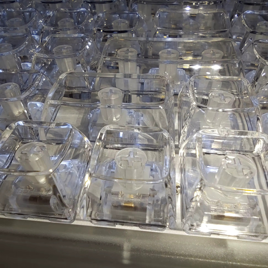 Transparente mechanische Tastenkappen für MX Switches, 132 Tasten im CBSA-Profil, DIY Custom Set für hintergrundbeleuchtete Gaming-Tastaturen, Weiß/Transparent - Bild 3