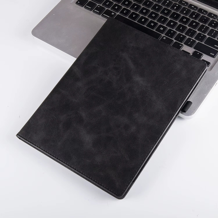 Bozhuorui Tablet Hülle für 10,3 Zoll in Schwarz mit integriertem Ständer, Handschlaufe und Stifthalter aus veganem PU-Leder - Bild 6