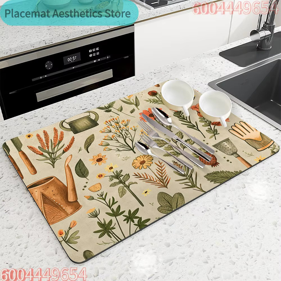 WMF Absorbiermatte mit floralem Design, rutschfest und schnelltrocknend, B/T: 40,0 x 3,0 cm - Bild 3