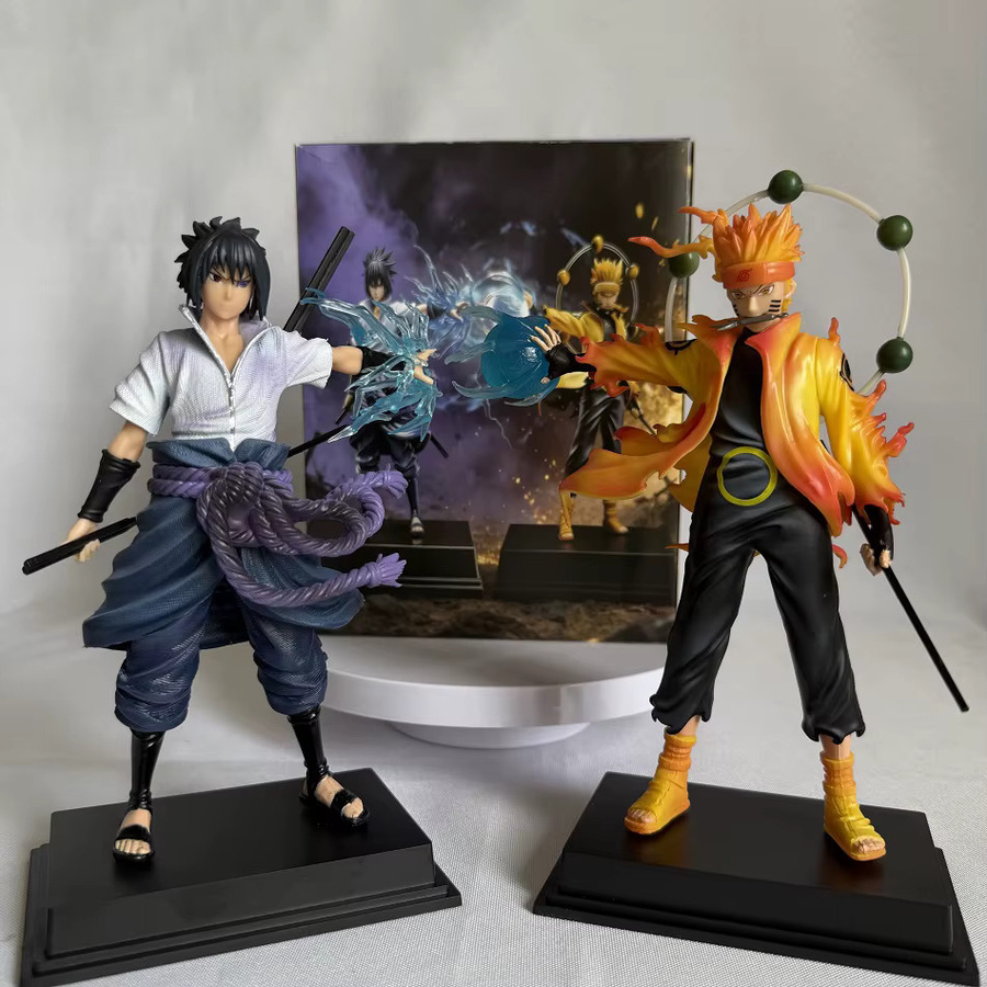 Bandai Naruto Shippuden AK Uzumaki Naruto Uchiha Sasuke, Actionfigur, 22cm - Bild 2