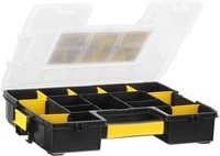 STANLEY Organizer SortMaster Junior Sortimentskasten mit 14 Fächern, Schwarz-Gelb, B: 37,0 cm, T: 29,2 cm, H: 6,7 cm - Bild 1