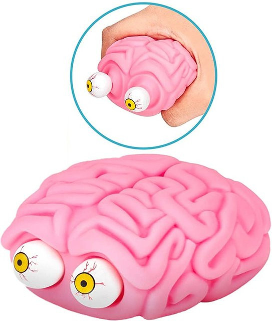 GSF Gehirn Stressball Pink Eye Popping Fidget Toy zur Entspannung und Angstlinderung - Bild 1