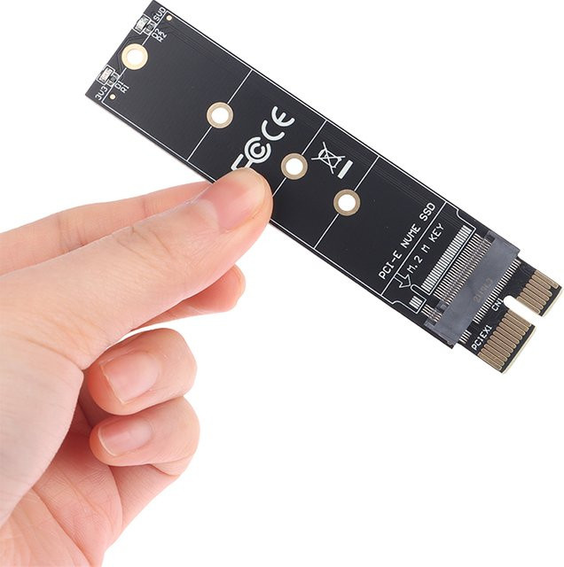 SD&HI PCIe zu M.2 NVMe SSD Adapter, M-Key, Schwarz - Bild 1