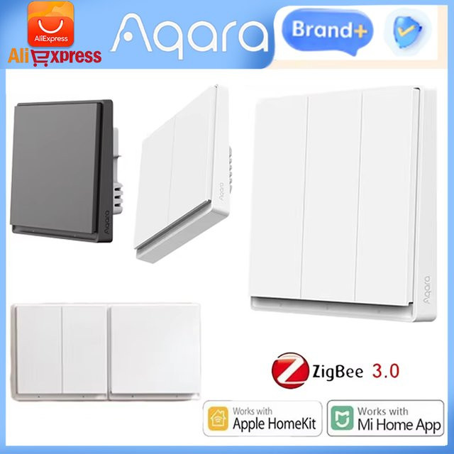 Aqara Smart E1 Wand Schalter ZigBee 3.0 Drahtlose Licht Taste in Weiß ohne Neutralleiter für Apple HomeKit und Xiaomi Mi Home - Bild 1