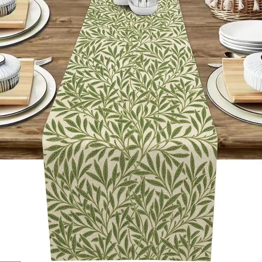 William Morris Tischläufer mit Vintage-Blumenmuster zur Dekoration deines Esstisches - Bild 2
