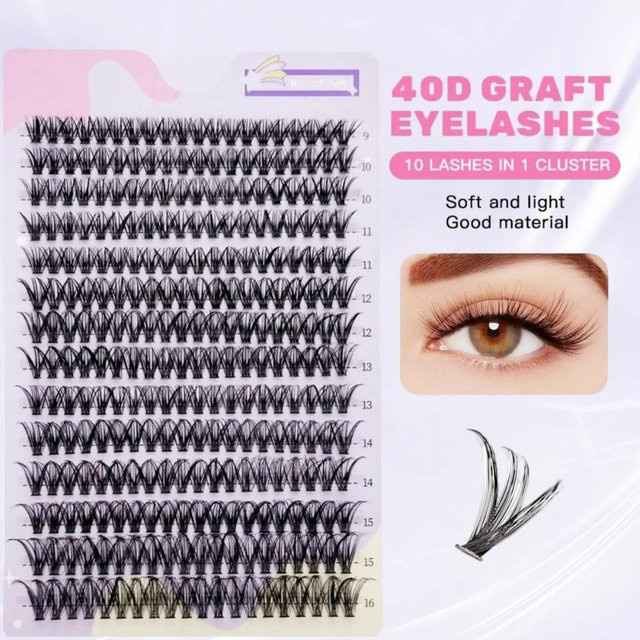JIEFUXIN Künstliche Wimpern, 280 Stück, Unisex - Bild 1