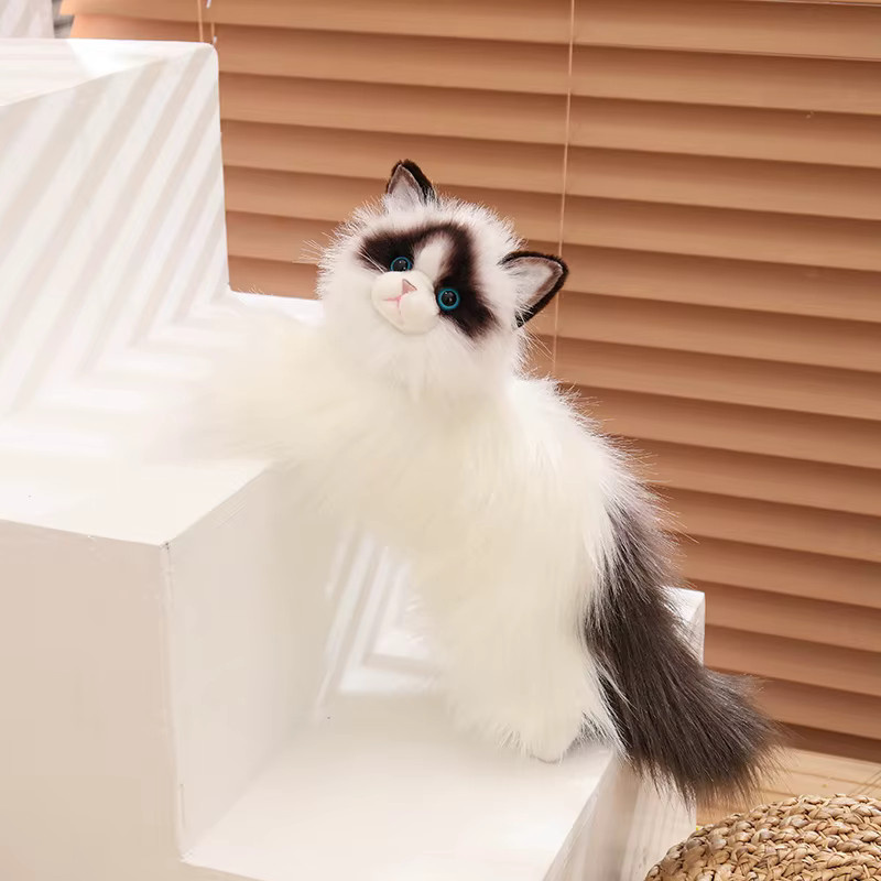 BABIQU Ragdoll Katze Plüsch Spielzeug, Blau, Weiß, 50cm - Bild 2