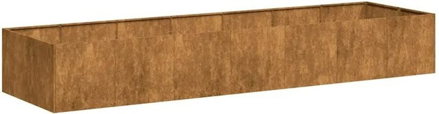 vidaXL Pflanzkübel aus wetterfestem Cortenstahl in Braun, B/T/H: 280 x 80 x 40 cm - Bild 1