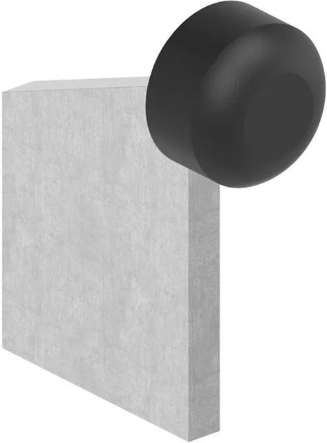 FeNau Torendpuffer aus Gummi mit Edelstahl V2A Bolzen, Farbe: Schwarz/Silber, Durchmesser: 42 mm - Bild 1