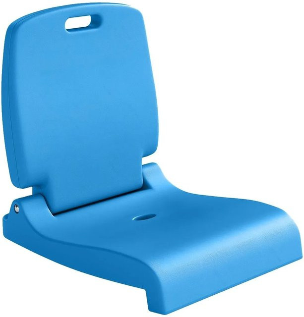 Costway Klappbarer Poolklappsitz mit Griff und Rückenstütze in Blau, B/T/H: 47 x 52 x 100 cm - Bild 1