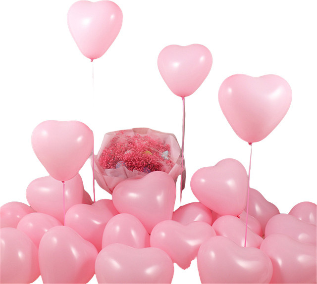 20 Stück LQZZY Herzform Latex Ballons in Rot und Pink, 25,4 cm für Geburtstag, Hochzeit und Party-Dekoration - Bild 1