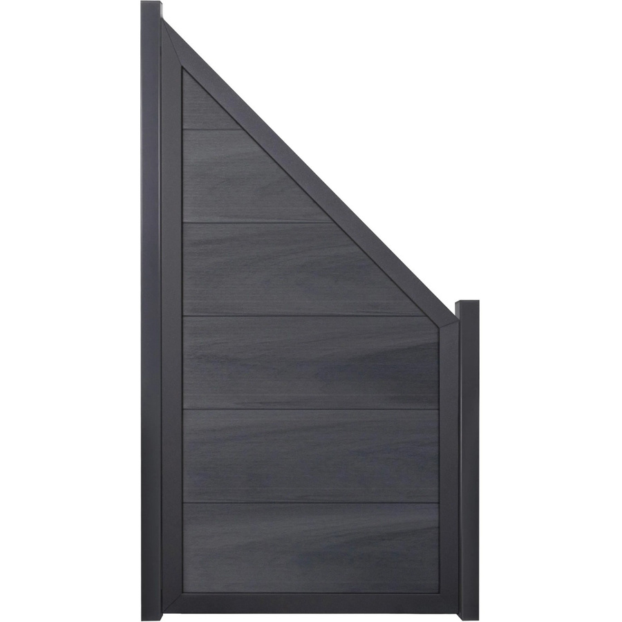 GroJaViento Sichtschutz Zaunelement BPC co-extrudiert in Steingrau mit Rahmen in Anthrazit, B/H: 90 x 180 cm - Bild 2