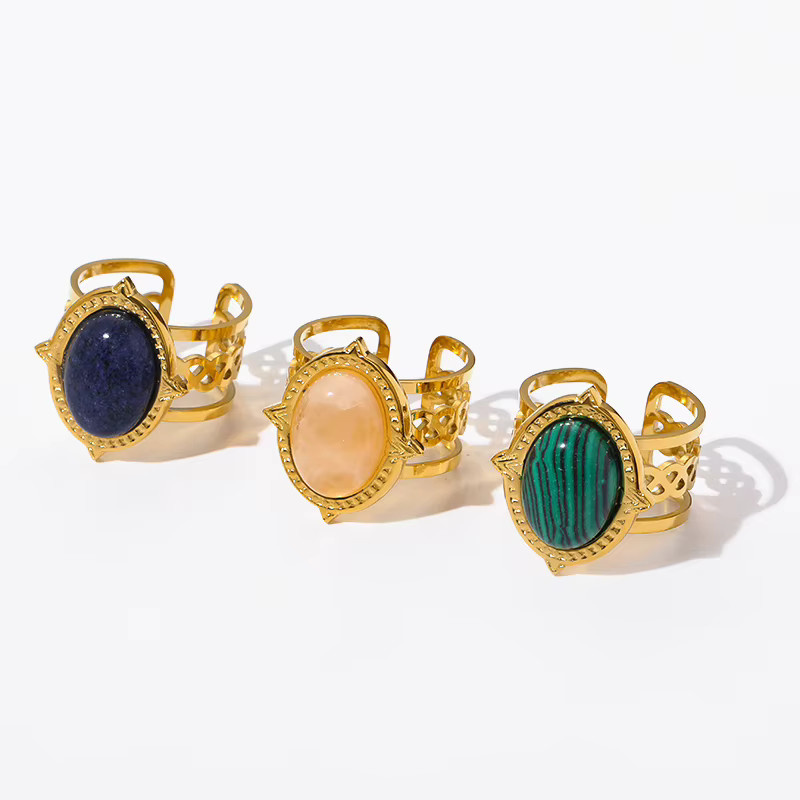 EILIECK Ring, Edelstahl, Gold, Damen - Bild 1