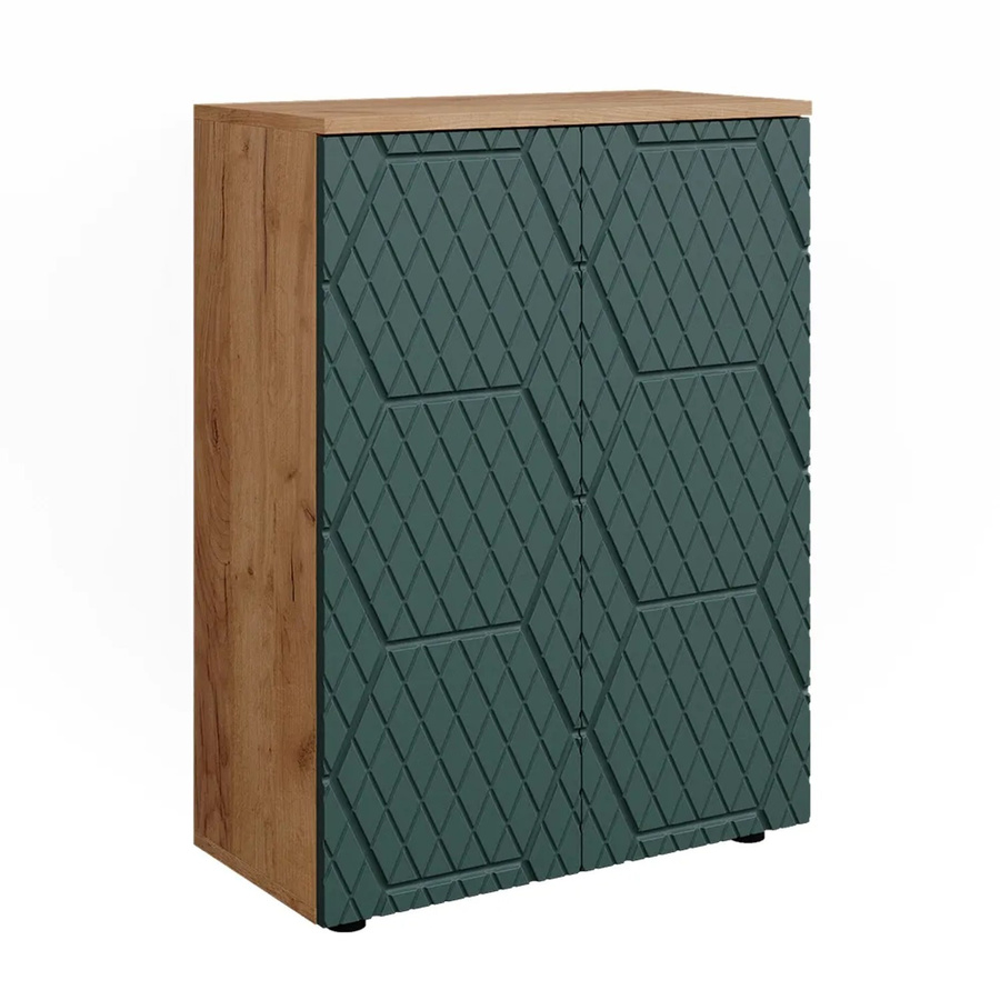 Vicco Badschrank Irma Eiche Grün Gold B/H: 60 x 81 cm - Bild 3