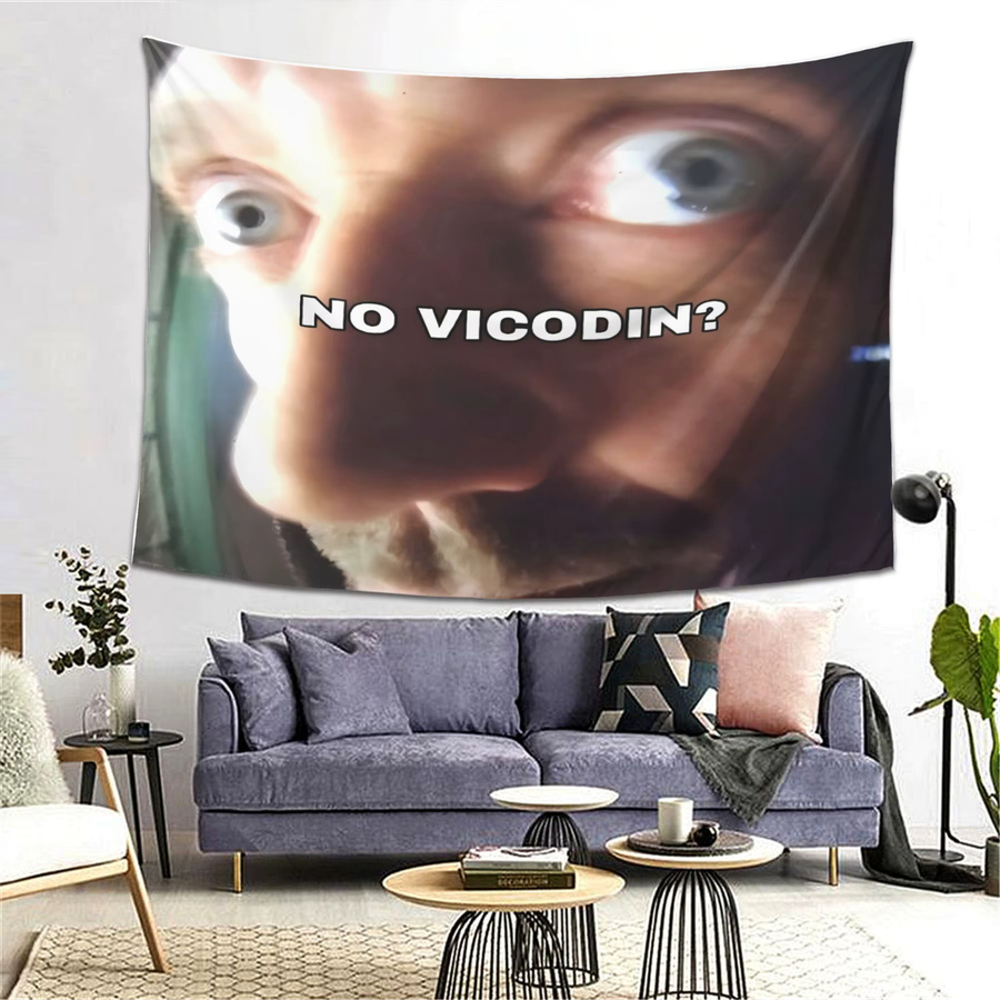Haus MD Wandteppich Kein Vicodin Design mit Charakterillustration in Multicolour, B/H: 60 x 40 cm - Bild 2