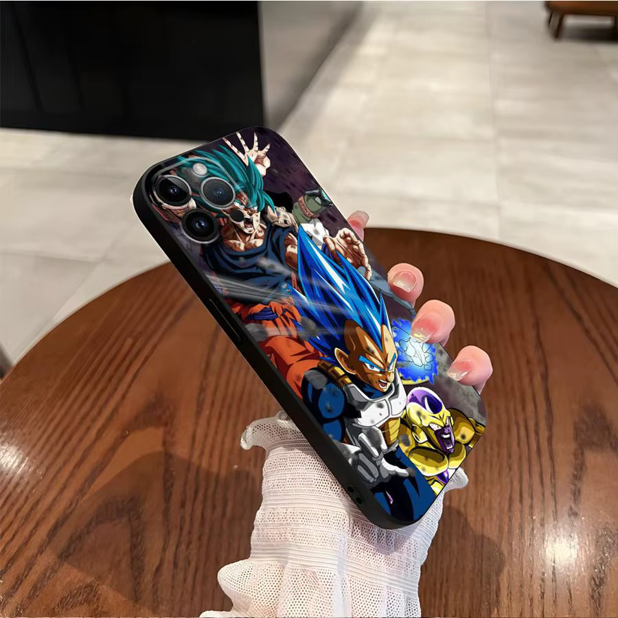 Schwarze weiche Handyhülle mit Dragon Ball Goku Motiv für iPhone Modelle - Bild 5