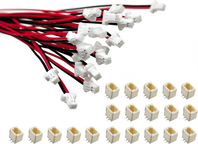 JST SH 1,0 mm 2-poliger Stecker mit Kabel ZSDZFYLLK SMD vertikale Steckerbuchse 28AWG - Bild 1