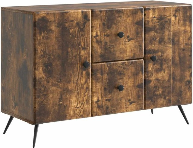 vidaXL Sideboard Modern in Geräuchert Eiche Braun mit integrierter Beleuchtung, B/T/H: 89 x 34,5 x 60 cm - Bild 1