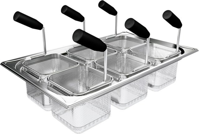 B.PRO Pastakorb klein in Silber/Schwarz - Bild 1
