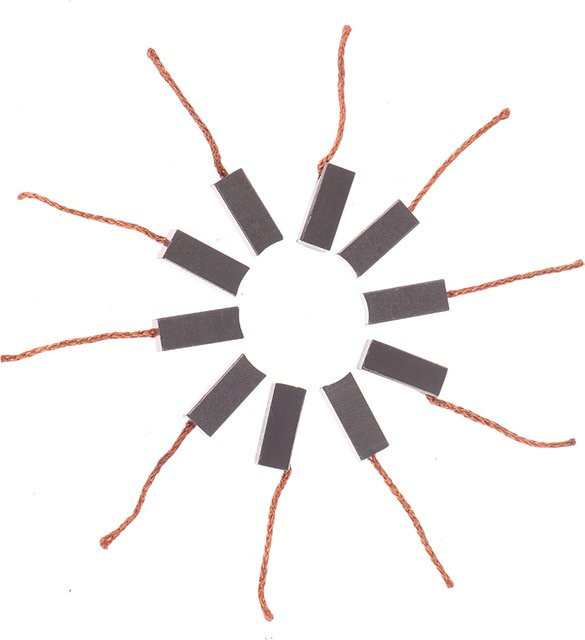 10 Stück Kohlebürsten für Auto-Heizung und Gebläse, Maße: 8 x 8 x 20 mm - Bild 1