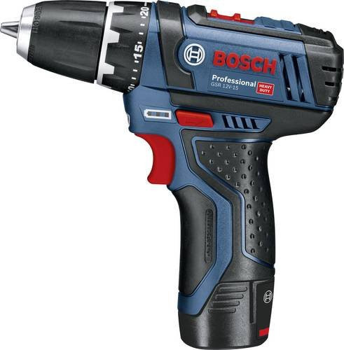Bosch Professional GSR 10,8-2-LI Akku-Bohrschrauber in Blau/Schwarz mit 2 Akkus, 10,8 V und 10 mm Bohrfutter - Bild 1