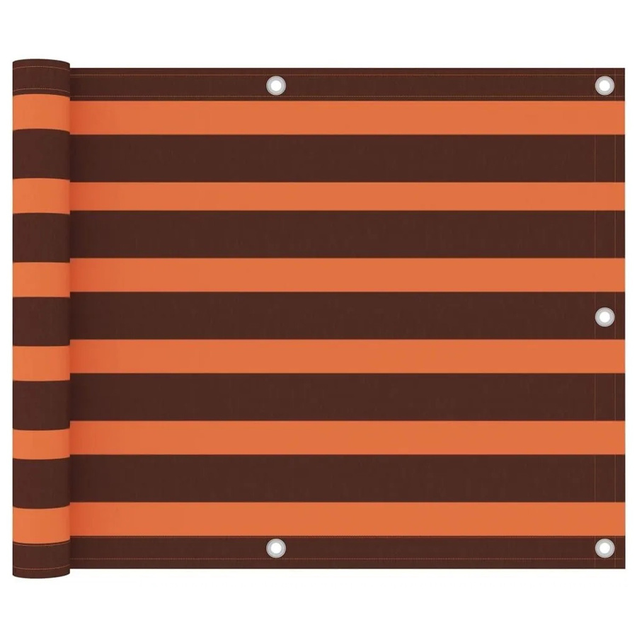 vidaXL Balkon-Sichtschutz aus Oxford-Gewebe mit PU-Beschichtung, Orange-braun, Breite: 75 cm, Länge: 600 cm - Bild 2