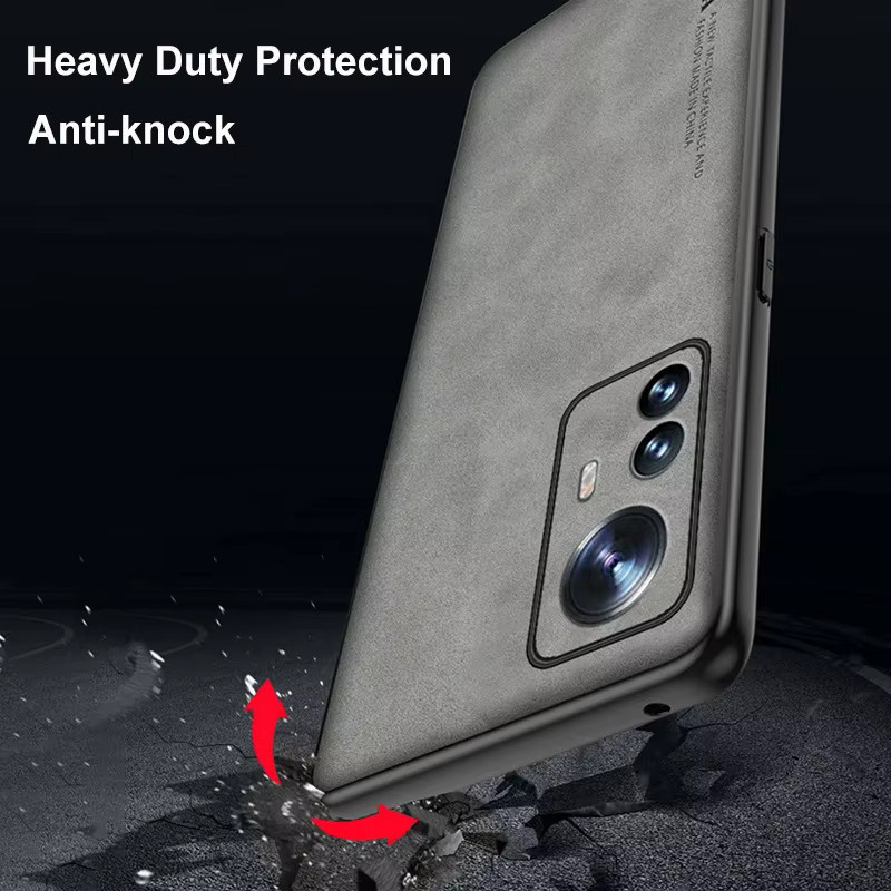 Luxus PU Leder Handyhülle für Xiaomi 15 14 13T 14T Pro Note 14 Pro und Poco X7 in Grau - Bild 4