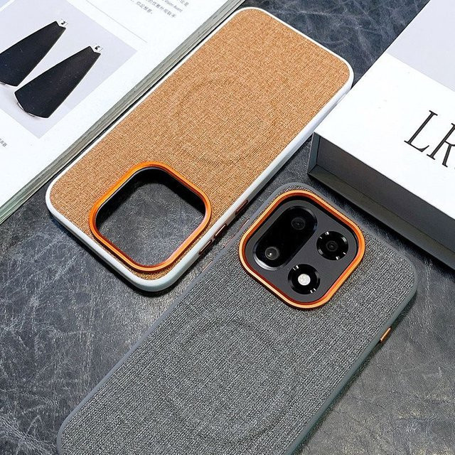 Luxus Magnetische PU-Stoff Schutzhülle für OnePlus 15, 15r, 13, 13r mit kabellosem Laden - Bild 1