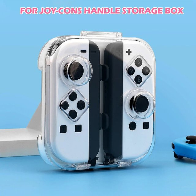 Royaldraid Staubdichte Schutzhülle für Nintendo Switch und OLED Joy-Cons in Transparent und Schwarz - Bild 1