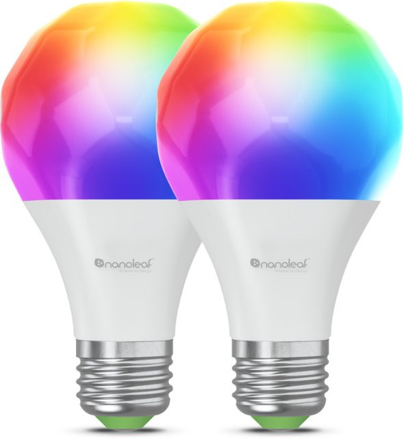 Nanoleaf Essentials Matter WLAN Smart Bulb E27 2er-Set RGB LED Leuchtmittel in Weiß und Multicolour - Bild 1