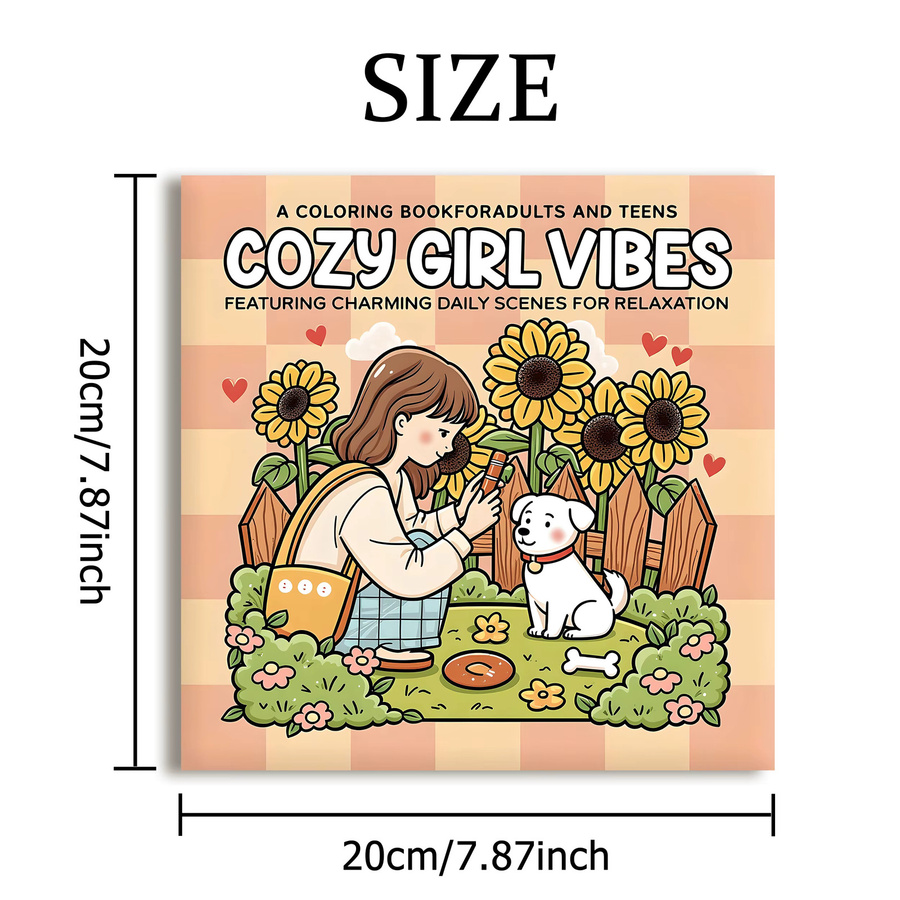 COSY GIRL VIBES Malbuch für Erwachsene mit einfachen Mustern in Multicolour - Bild 2