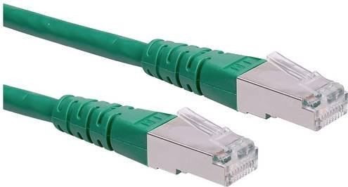 Roline RJ45 Patchkabel CAT 6 S/FTP Ethernet LAN Kabel Grün 0,50 m - Bild 1