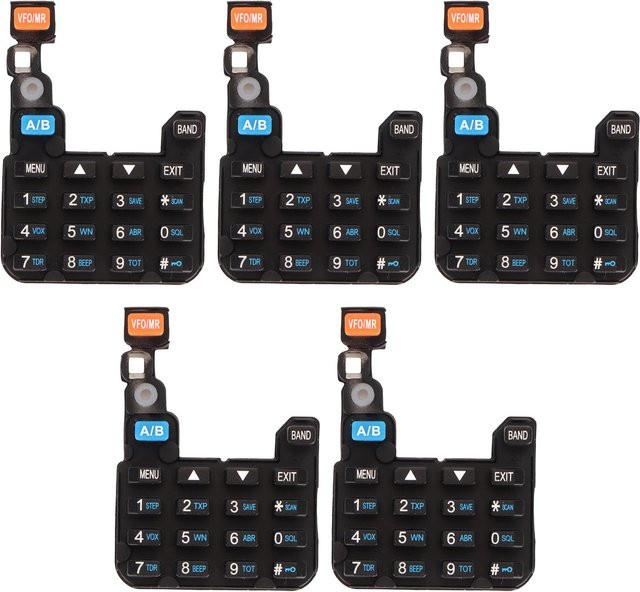5 Stück Zifferntastenfeld Tastatur in Schwarz für Baofeng UV 5R UV 5RA UV 5RC UV 5RE BF F8HP UV 5RX3 - Bild 1