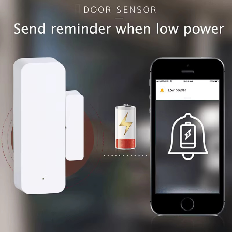 Tuya Zigbee 3.0 Tür-Fenster-Sensor in Weiß mit Smart Life App-Fernsteuerung für Alexa, Yandex, Zigbee2Mqtt und ZHA - Bild 2